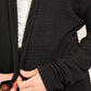 Open-Front Waffle Knit Cardigan