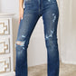 Judy Blue Mid Rise Hand Sand & Destroy Bootcut Jeans
