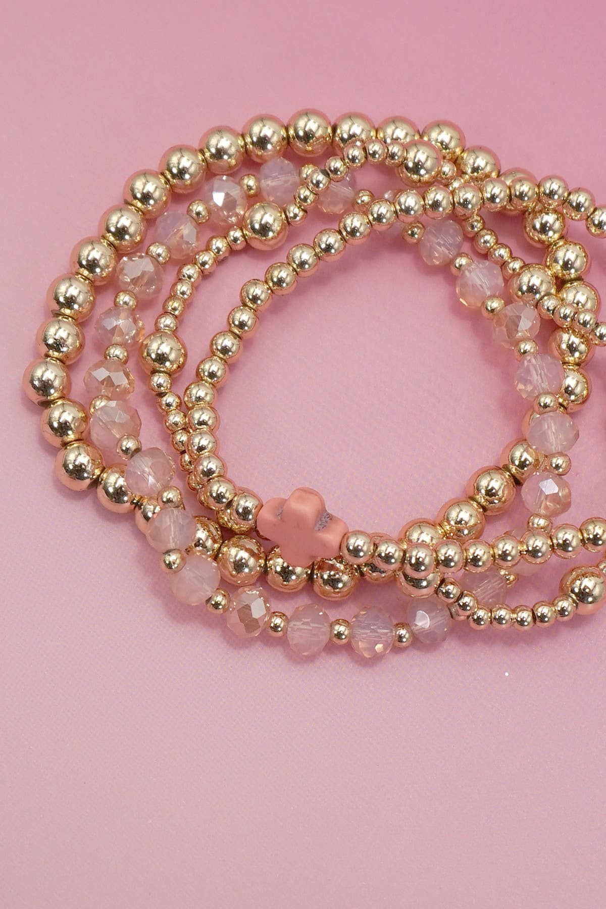 BOHO CROSS BEADED BRACELET SET
