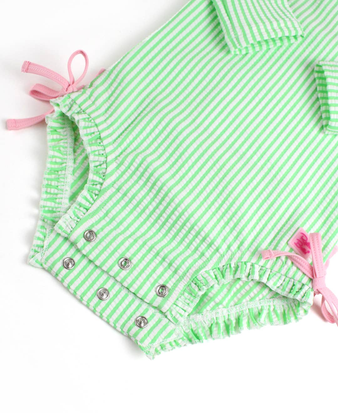 Spring Green Seersucker Swimsuit