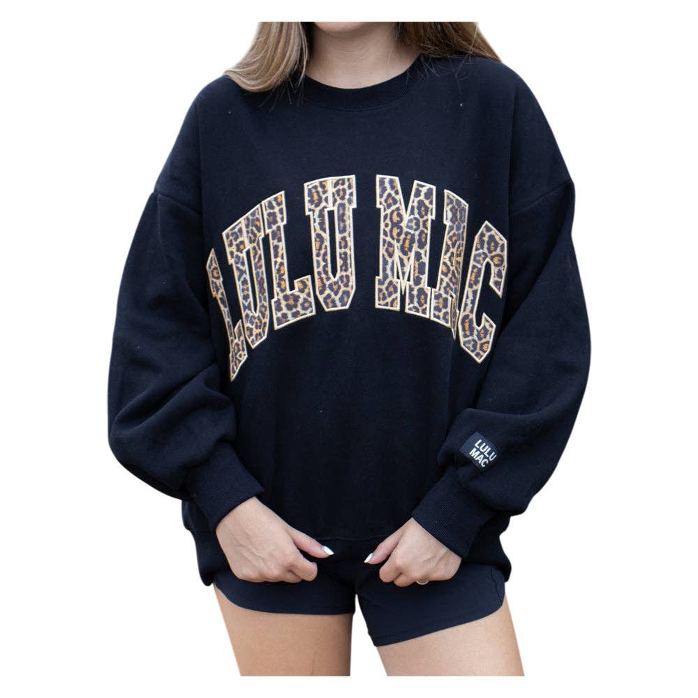 LULU MAC Crewneck - LEOPARD/BLACK
