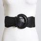 Distressed Wide Stitch Elastic Belt - Western Chic Style
