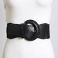 Distressed Wide Stitch Elastic Belt - Western Chic Style