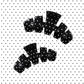 Classic Black Polka Dot Party Large Claw Clip