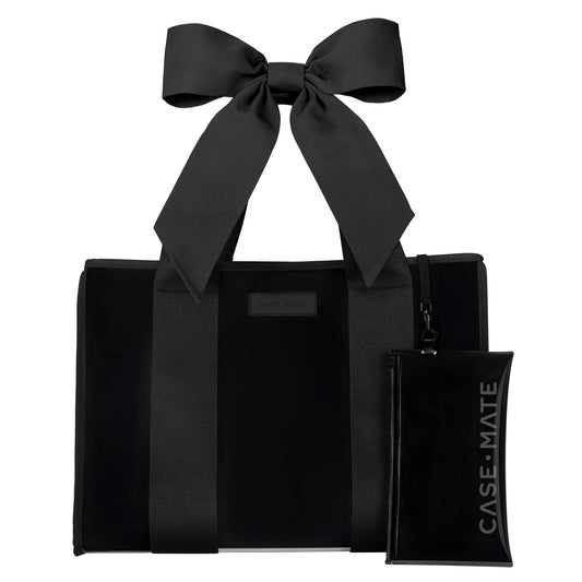 Case-Mate Midnight Black Bow Jelly Tote Bag (Classic)