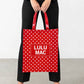 REUSABLE TOTE - RED/WHITE DOT