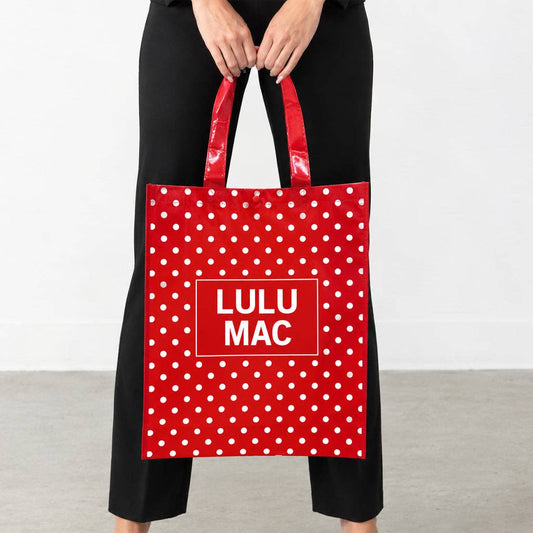 REUSABLE TOTE - RED/WHITE DOT