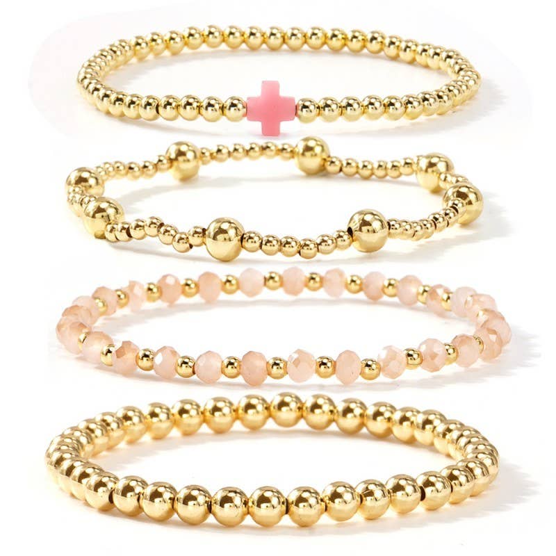 BOHO CROSS BEADED BRACELET SET