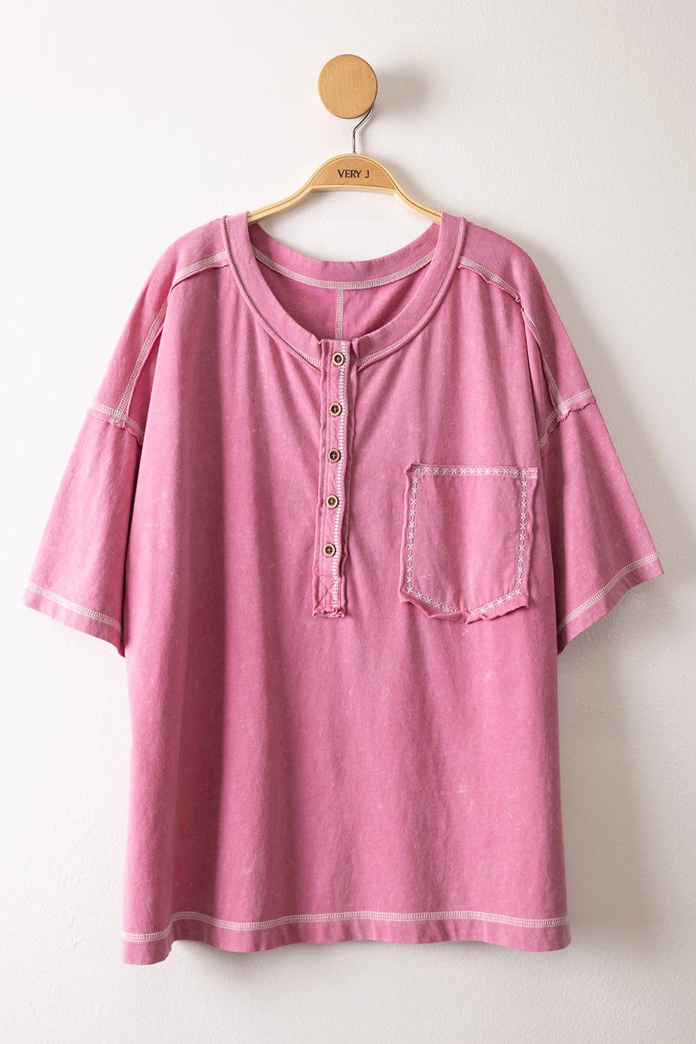 Mineral Washed Oversized Comfy Knit Top