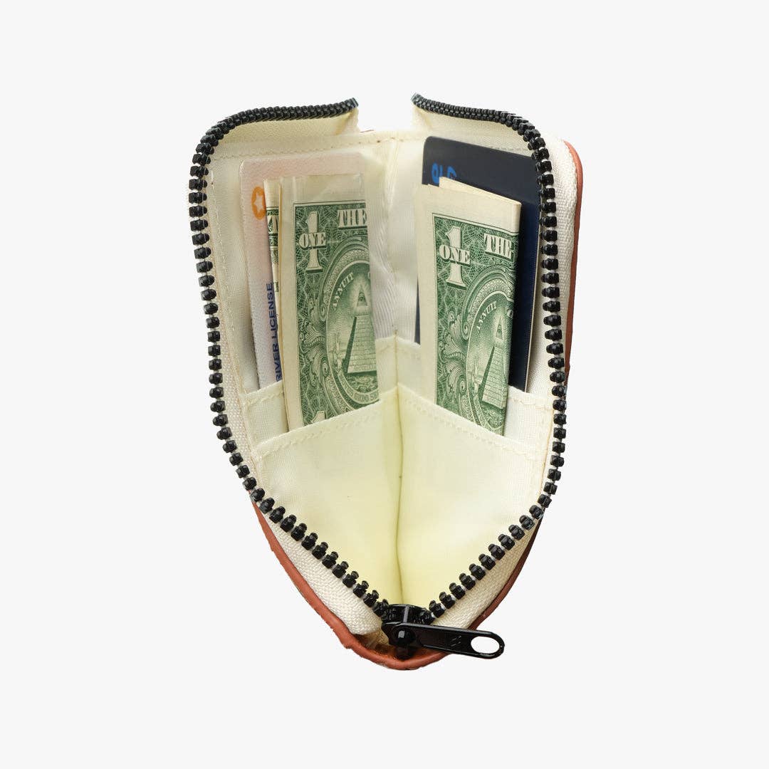 Polka Dot - Leather Zip Wallet