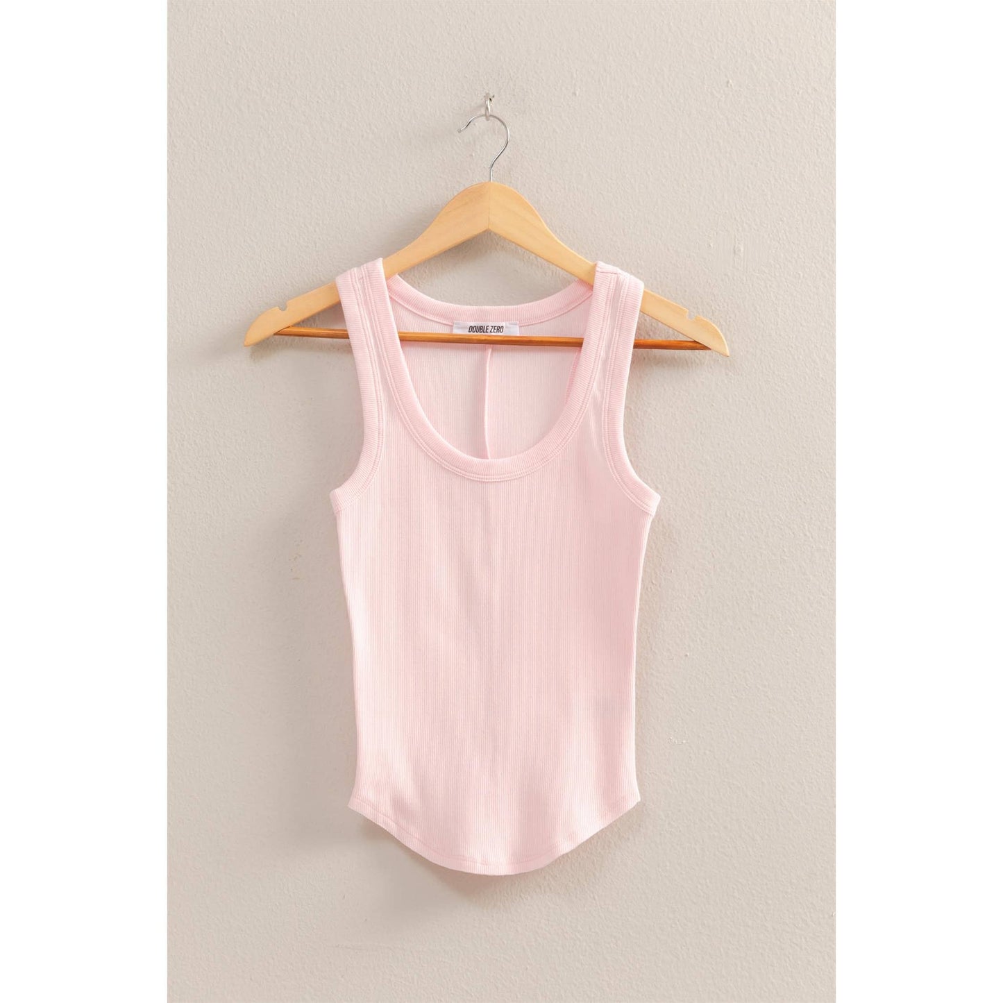 Scoop Neck Ribbed Tank Top
