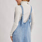 DENIM WASHED OVERALL POCKET DRESS