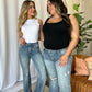 Judy Blue Medium Rise Tummy Control Destroy Flare