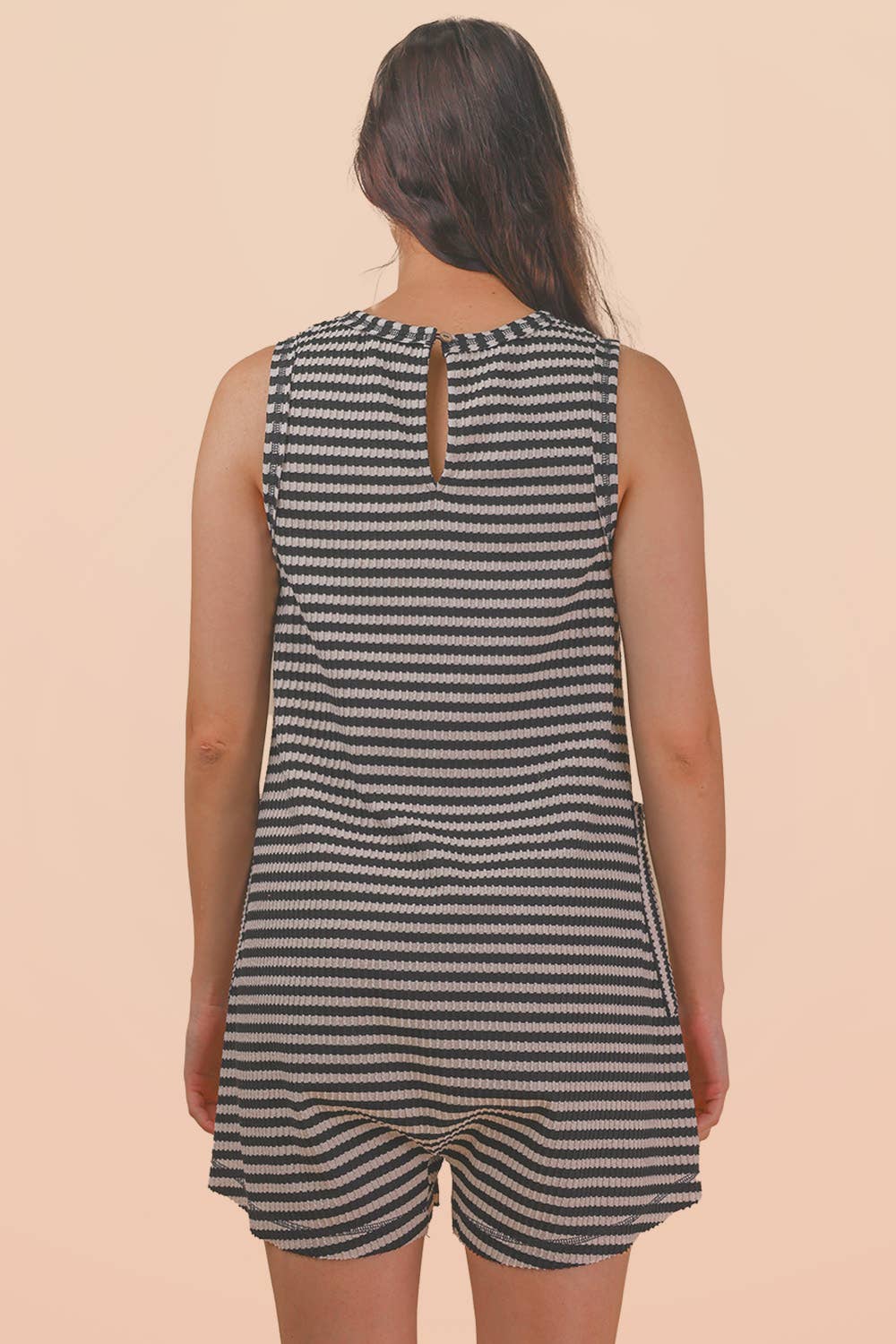 Striped Knit Romper