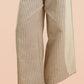 Lace Contrast Stripe Wide Leg Pants