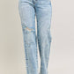 Mineral Wash High Waisted Distressed 90's Straight