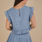 Ruffled Top & Shorts Set