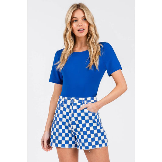 GAME DAY CHECKERED SHORTS