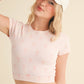 Bow Print Crewneck Baby Tee