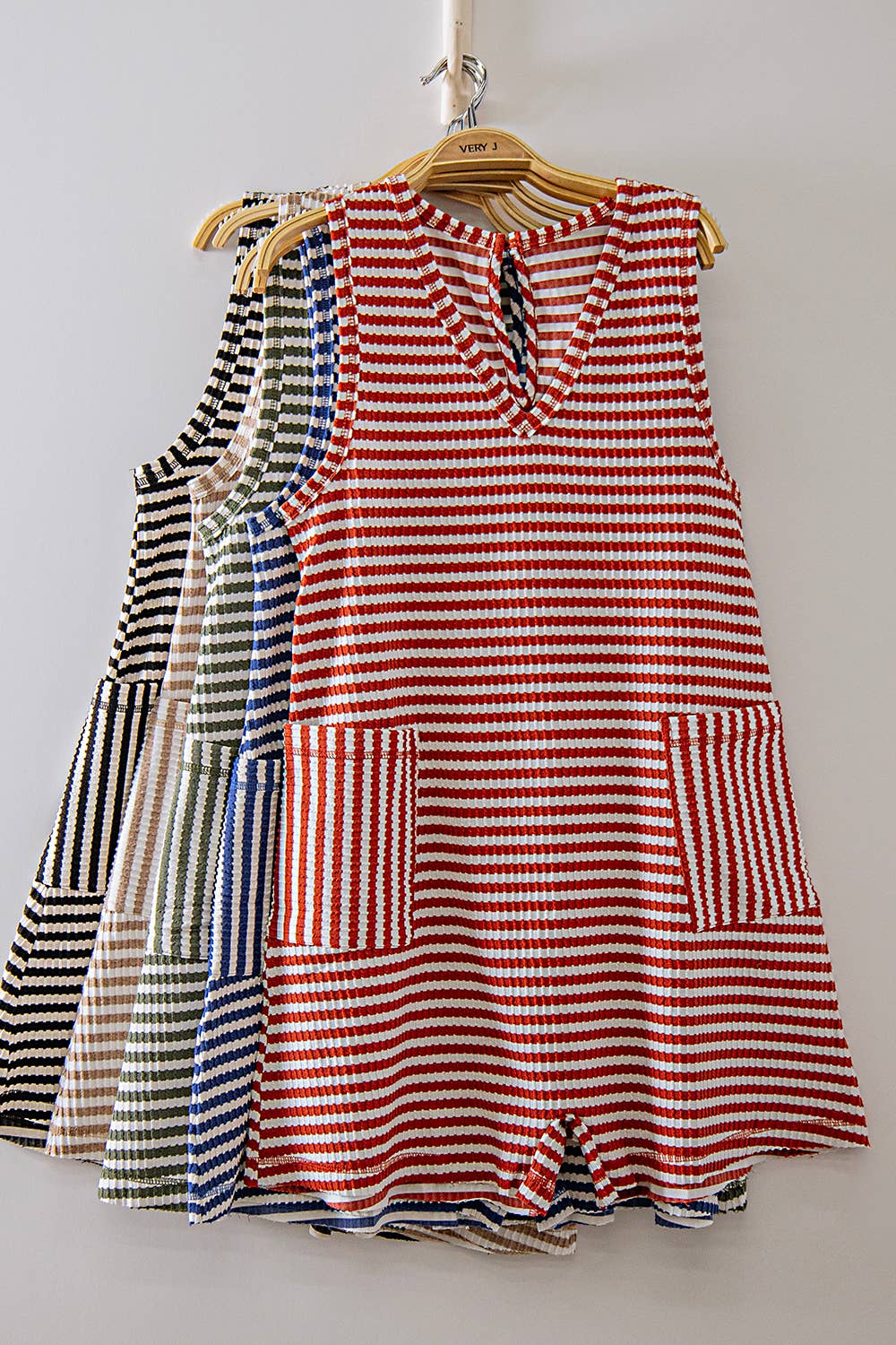 Striped Knit Romper