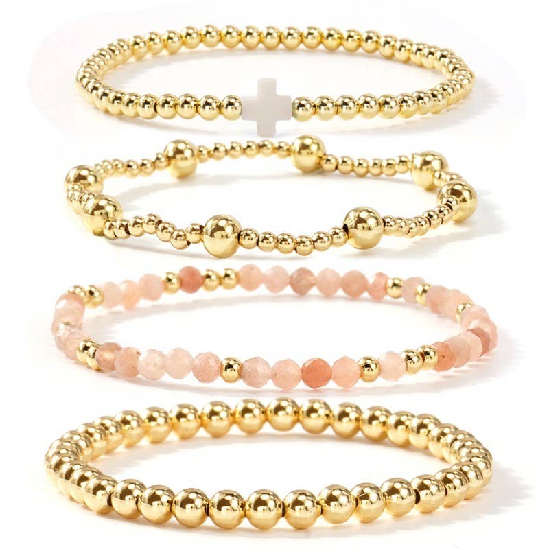 BOHO CROSS BEADED BRACELET SET