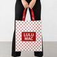 REUSABLE TOTE - WHITE/RED DOT