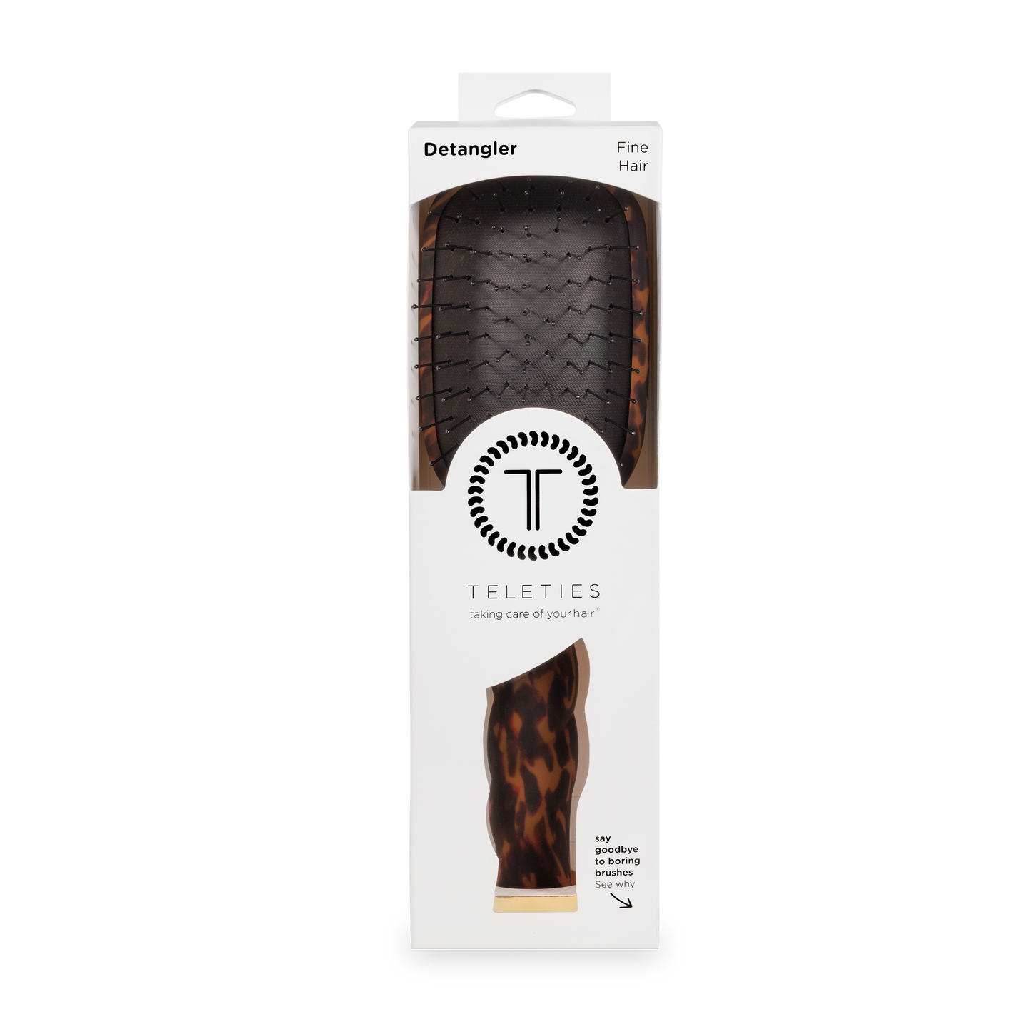 Detangler Hair Brush for Fine Hair - Tortoise