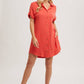 BUTTON UP SHIRT DRESS WITH POCKET