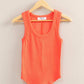 Scoop Neck Ribbed Tank Top