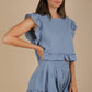 Ruffled Top & Shorts Set