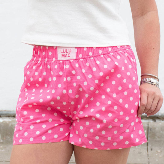 Lulu Mac Shorts - PINK/LIGHT PINK POLKA DOT