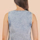 JEAN Acid Washed Denim Front Tie Vest