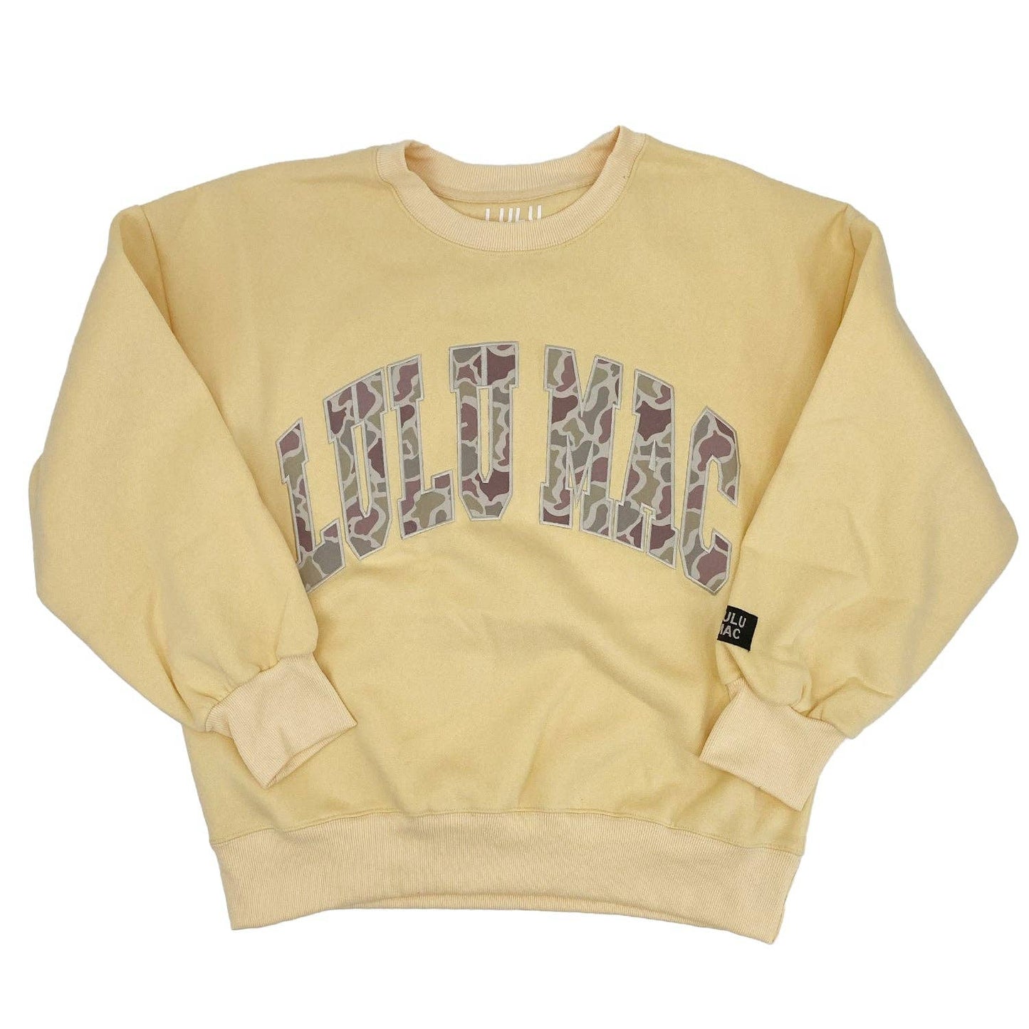 Lulu Mac Embroidered Sweatshirt - Camo/Butter