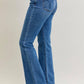 High Waisted Bootcut Double Button WB & Fray Hem