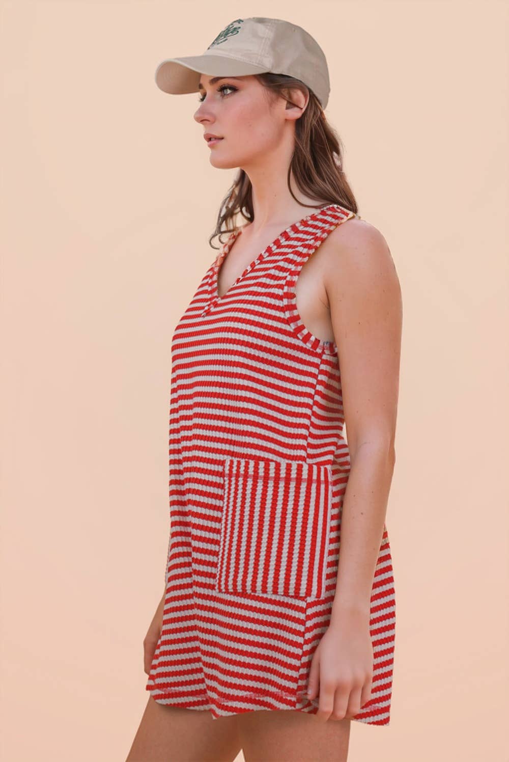 Striped Knit Romper