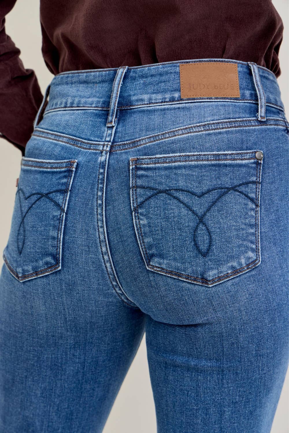 High Waisted Bootcut Double Button WB & Fray Hem