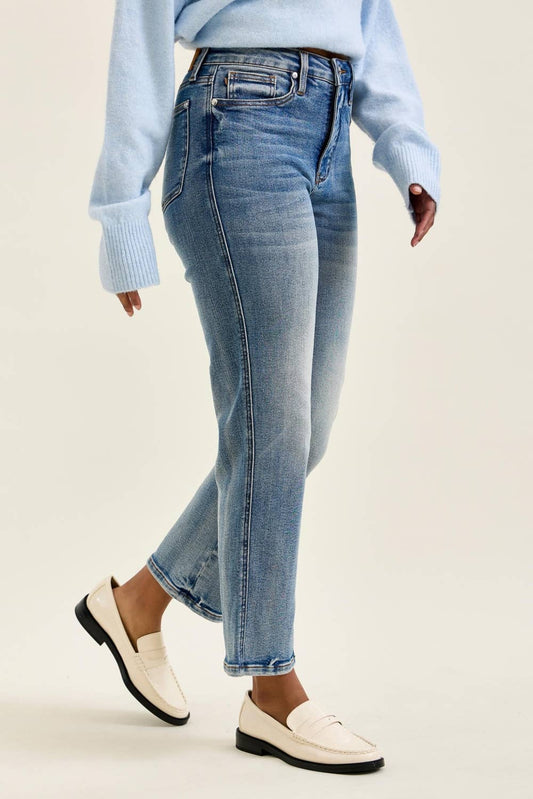 HW T.C. PEGGY Ankle Straight MD Break Through Blue