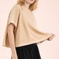Dolman Sleeve Textured Knit Casual Top