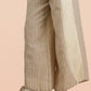 Lace Contrast Stripe Wide Leg Pants