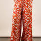 Chloe Printed Wide Leg Long Pants