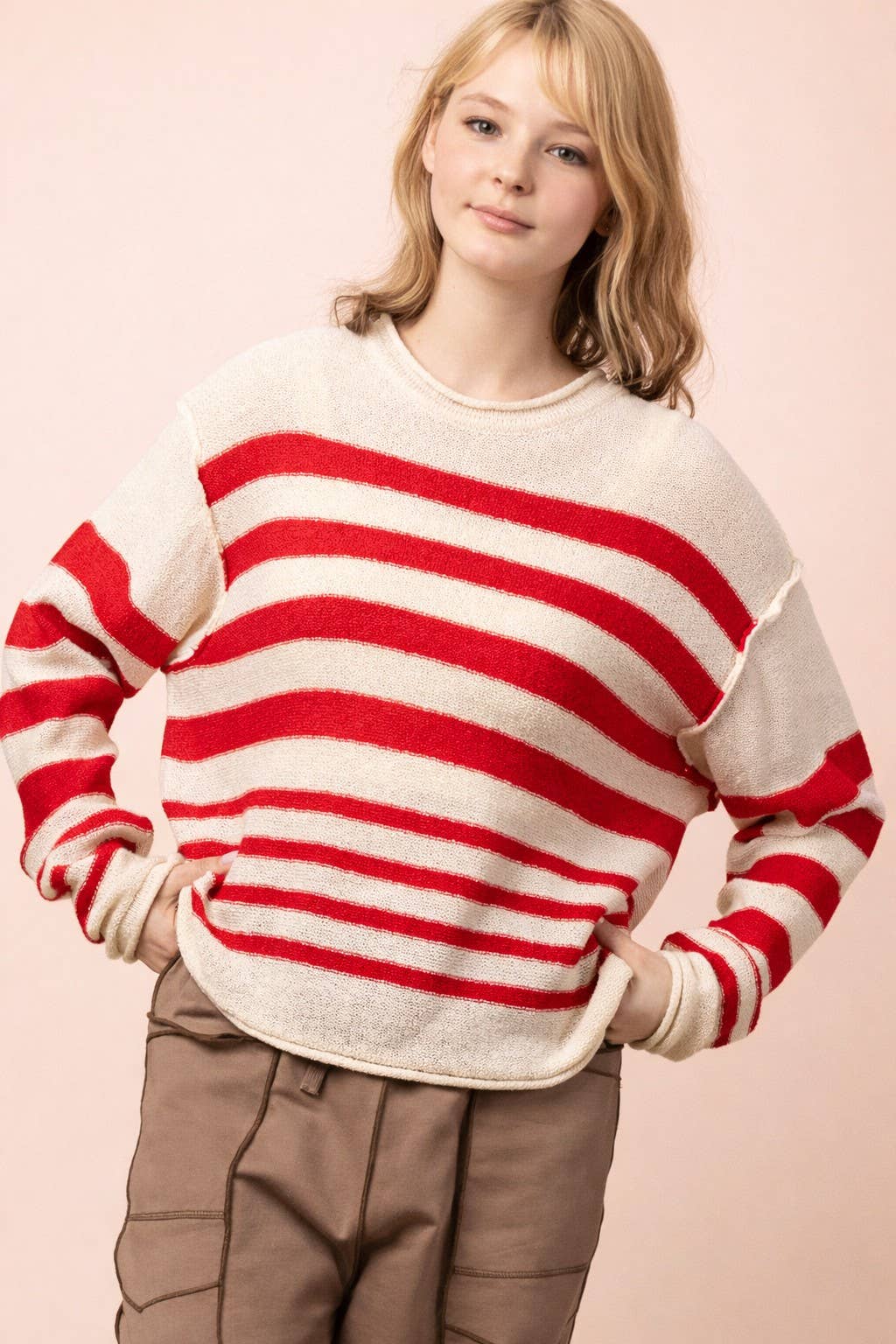 Striped Oversized Knit Sweater