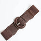 Distressed Wide Stitch Elastic Belt - Western Chic Style