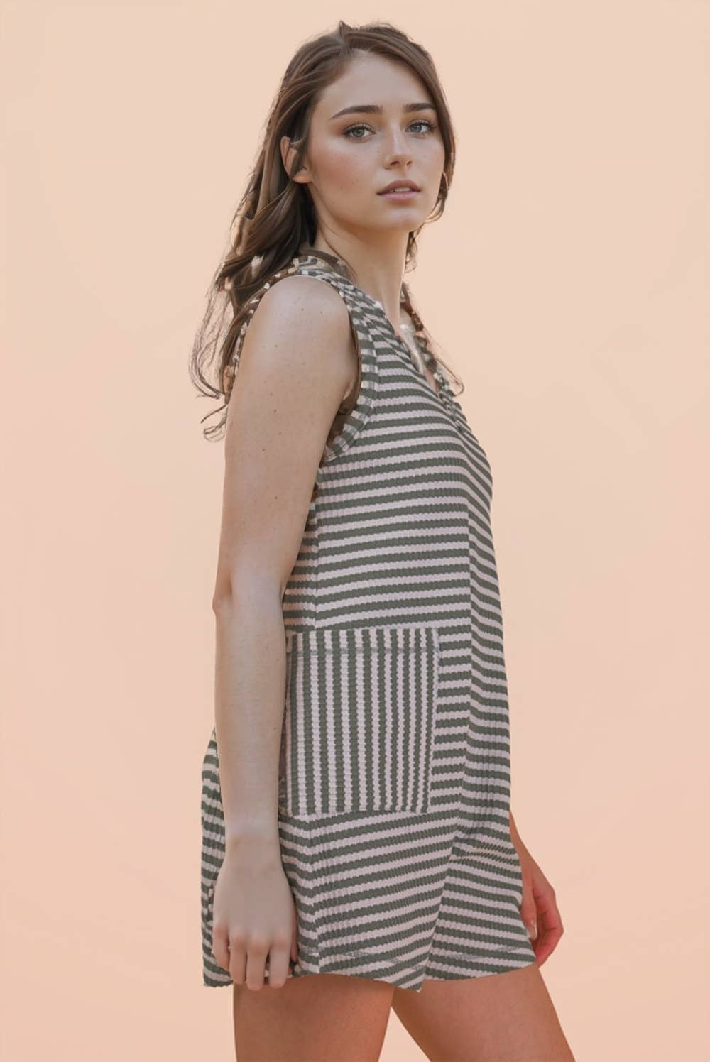 Striped Knit Romper