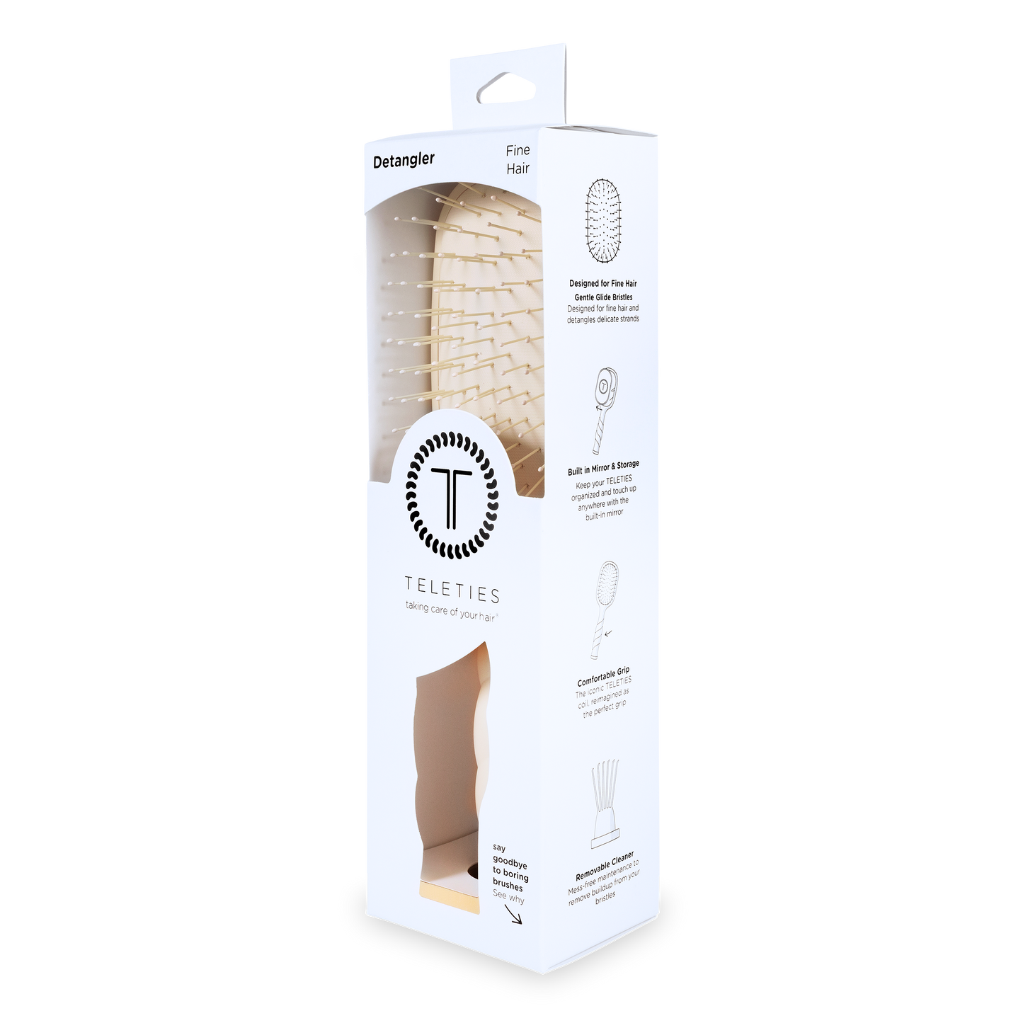 Detangler Hair Brush for Fine Hair - Tan