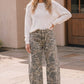 Camo Wide Leg Utility Denim Pants