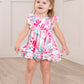 Ruffle Bubble Romper - Hibiscus