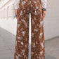 Western Printed Pockets Straight Jeans