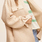 Waffle Textured Oversized Button Down Shacket