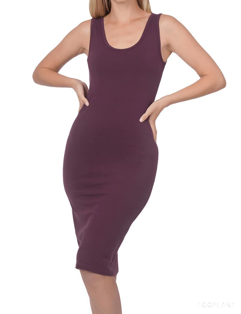 Cotton Sleevless Midi Dress - The Salty Mare
