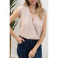 Wrap Drape Sleeveless Blouse